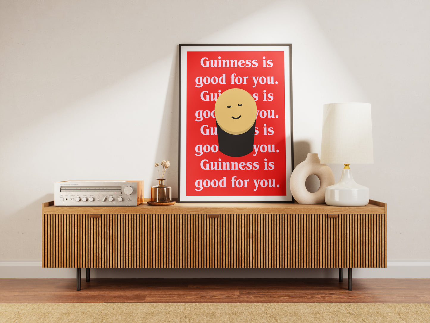 Guinness is good for you. Mock up