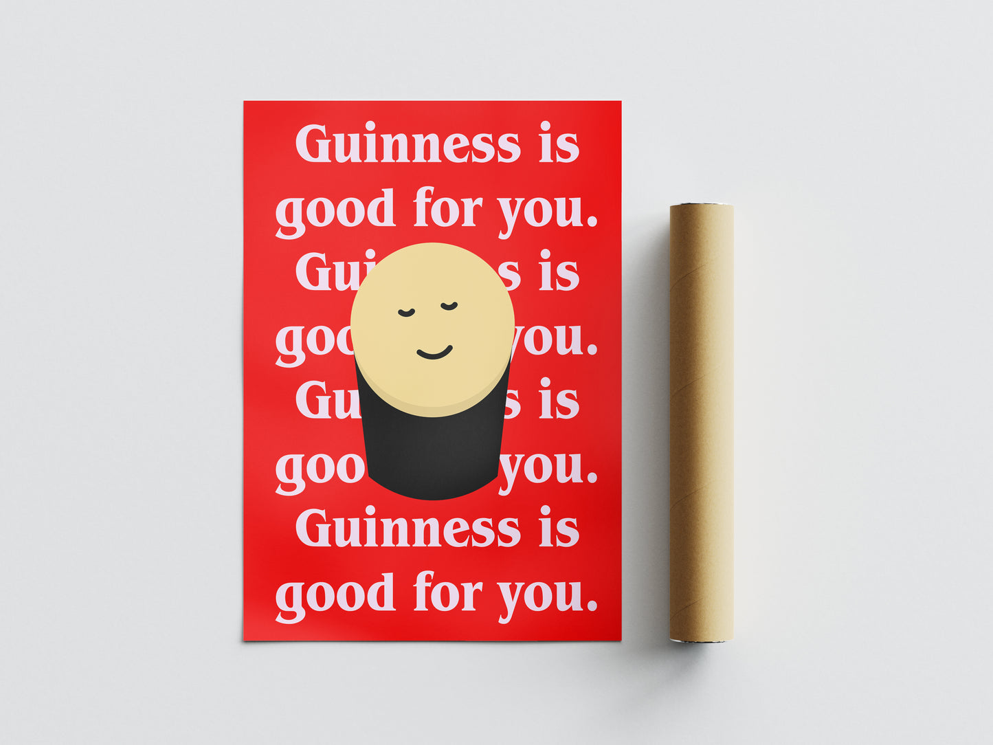 Guinness is good for you. Mock up