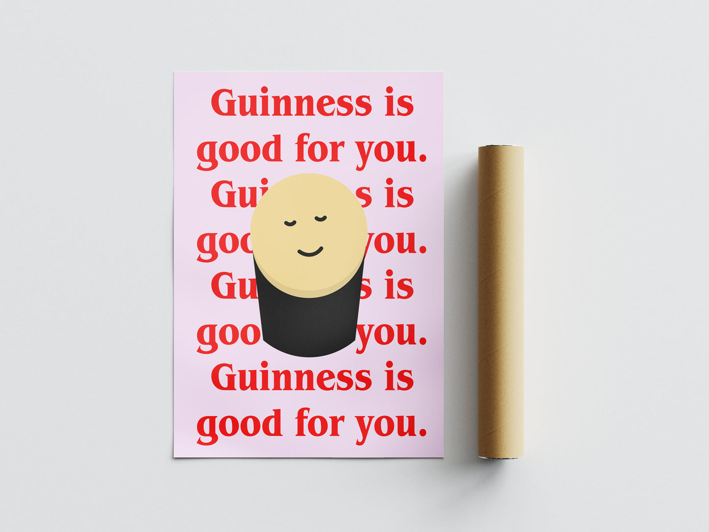 Guinness is good for you. Mock up